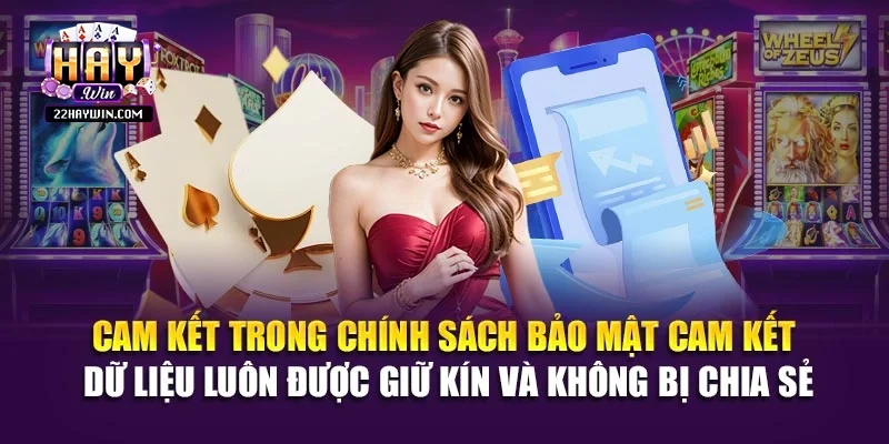 Cam kết trong chính sách bảo mật cam kết dữ liệu luôn được giữ kín và không bị chia sẻ