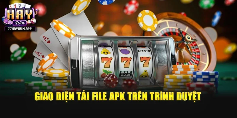 Giao diện tải file APK trên trình duyệt